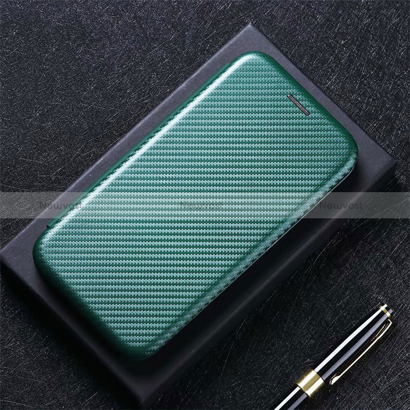 Leather Case Stands Flip Cover L01 Holder for Oppo A11s Midnight Green