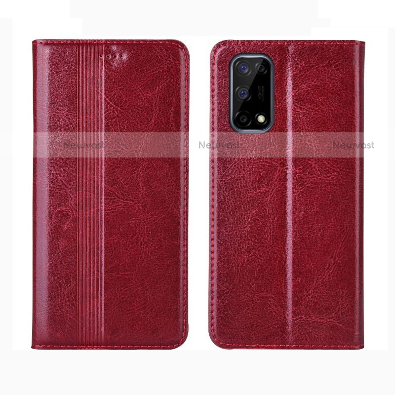 Leather Case Stands Flip Cover L01 Holder for Realme Q2 5G Red