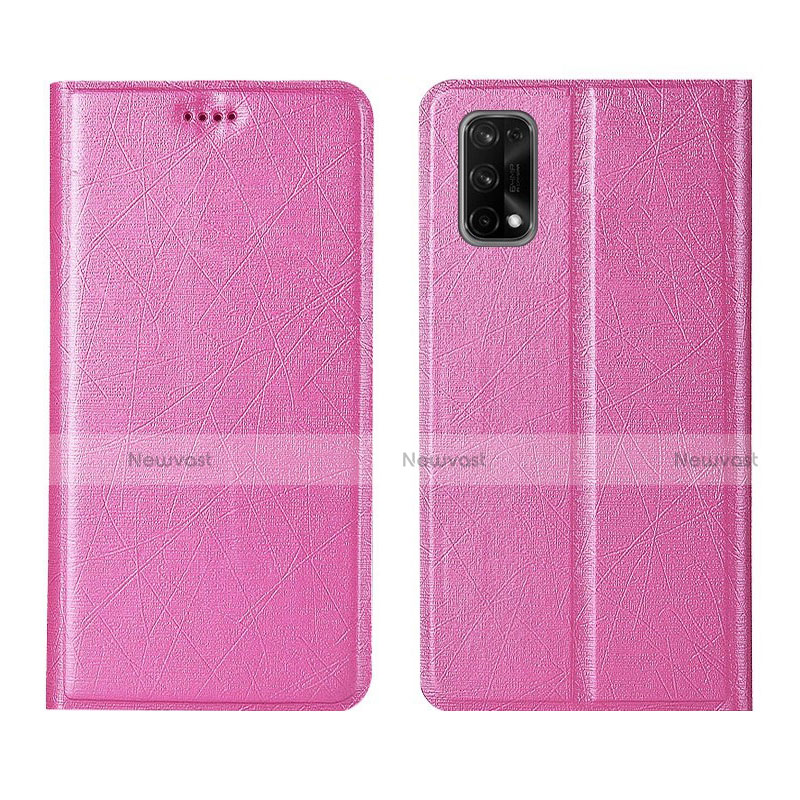 Leather Case Stands Flip Cover L01 Holder for Realme X7 5G Pink