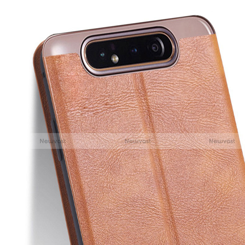 Leather Case Stands Flip Cover L01 Holder for Samsung Galaxy A80