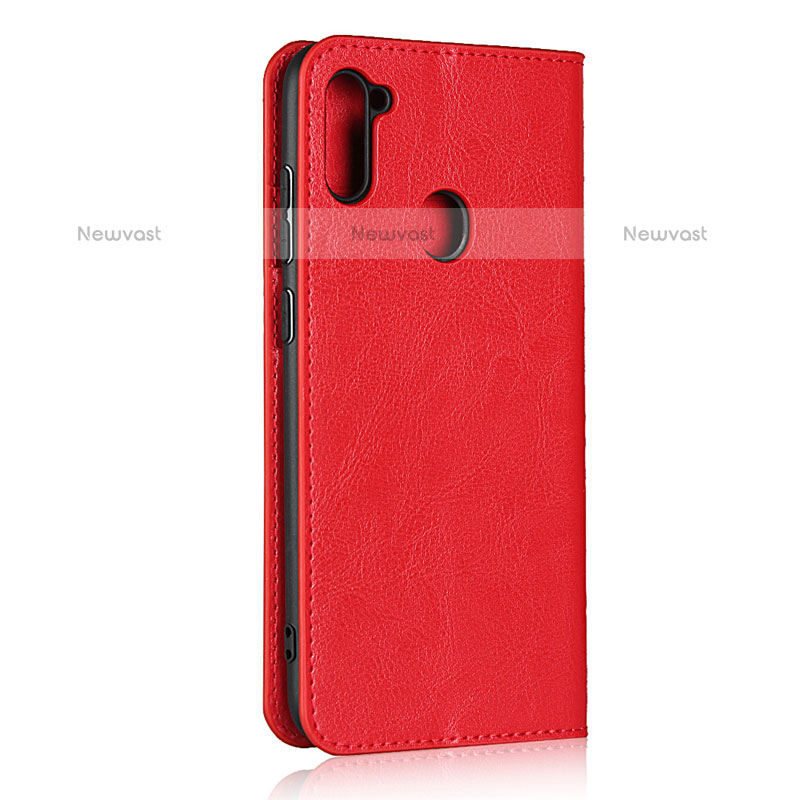 Leather Case Stands Flip Cover L01 Holder for Samsung Galaxy M11