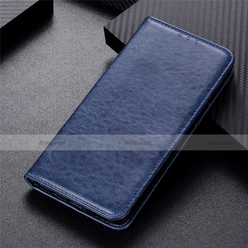 Leather Case Stands Flip Cover L01 Holder for Samsung Galaxy M31s Blue