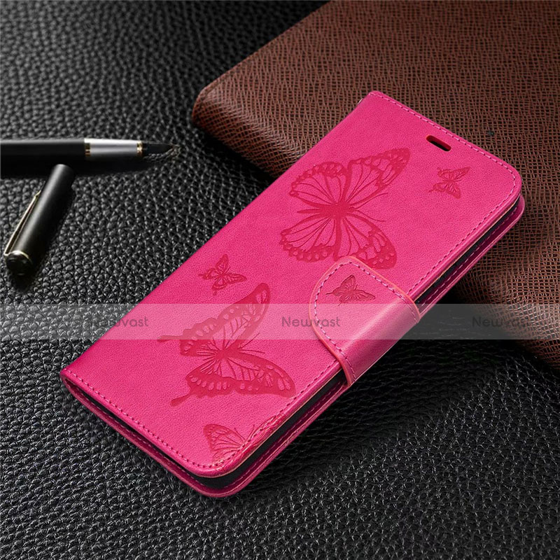 Leather Case Stands Flip Cover L01 Holder for Samsung Galaxy S20 FE 2022 5G Hot Pink