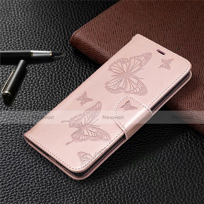 Leather Case Stands Flip Cover L01 Holder for Samsung Galaxy S20 FE 4G Rose Gold