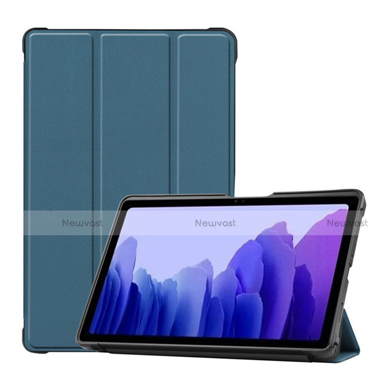 Leather Case Stands Flip Cover L01 Holder for Samsung Galaxy Tab A7 4G 10.4 SM-T505 Cyan