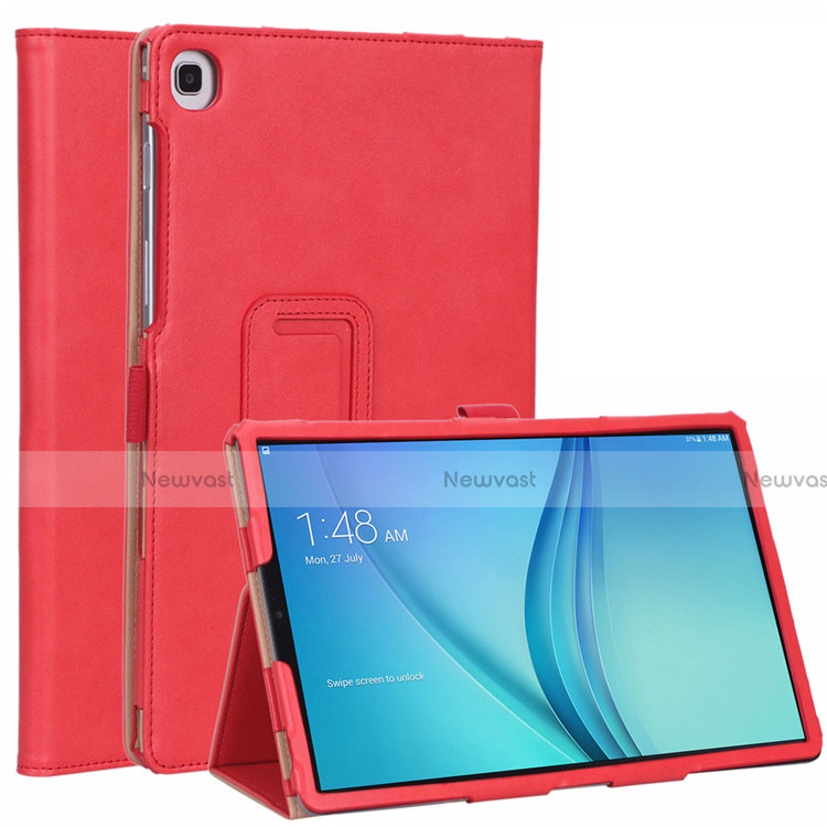 Leather Case Stands Flip Cover L01 Holder for Samsung Galaxy Tab S5e 4G 10.5 SM-T725 Red