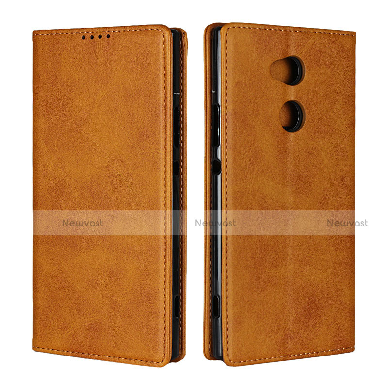 Leather Case Stands Flip Cover L01 Holder for Sony Xperia XA2 Ultra Orange