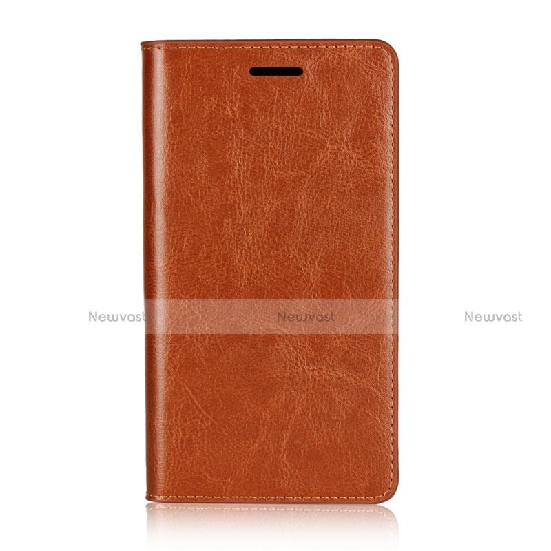 Leather Case Stands Flip Cover L01 Holder for Sony Xperia XZ2 Premium Orange