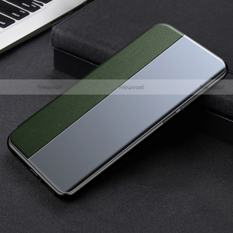 Leather Case Stands Flip Cover L01 Holder for Xiaomi Mi 11 Lite 4G Midnight Green