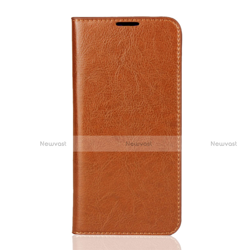 Leather Case Stands Flip Cover L01 Holder for Xiaomi Mi 9 Lite Orange