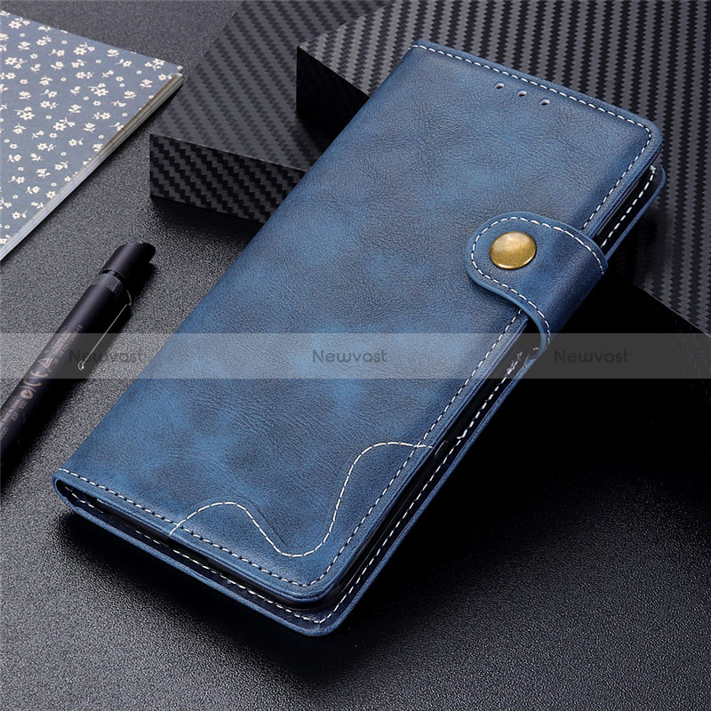 Leather Case Stands Flip Cover L01 Holder for Xiaomi POCO C31 Blue