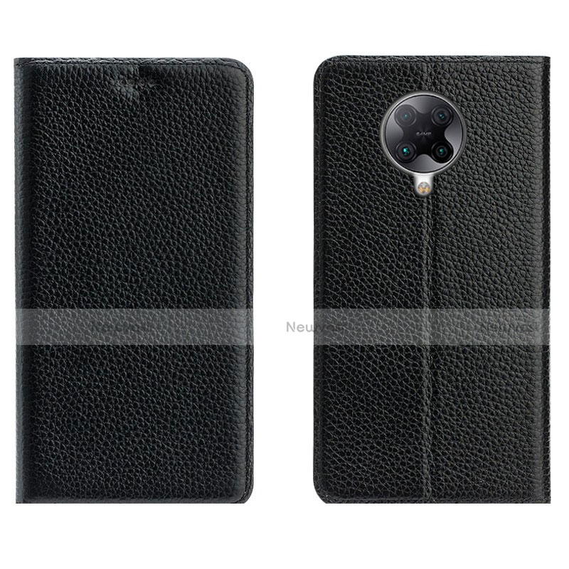 Leather Case Stands Flip Cover L01 Holder for Xiaomi Poco F2 Pro Black