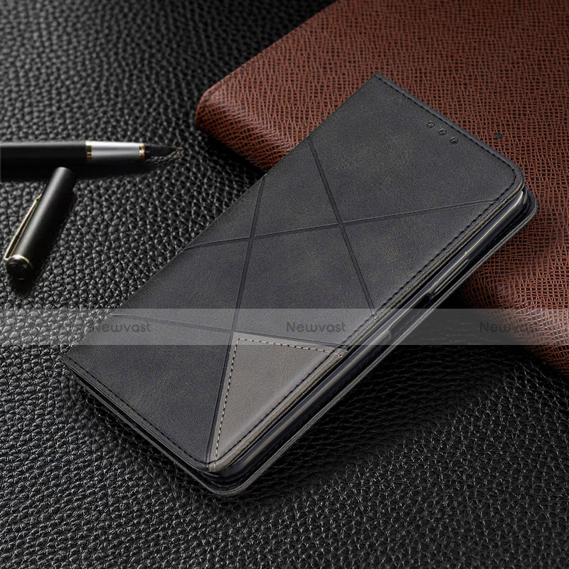 Leather Case Stands Flip Cover L01 Holder for Xiaomi Poco X3 NFC Black