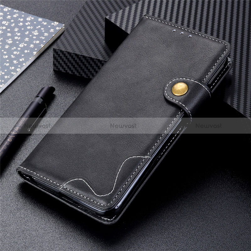 Leather Case Stands Flip Cover L01 Holder for Xiaomi Redmi 9 Activ Black