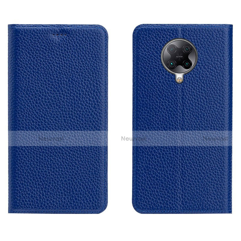 Leather Case Stands Flip Cover L01 Holder for Xiaomi Redmi K30 Pro 5G Blue