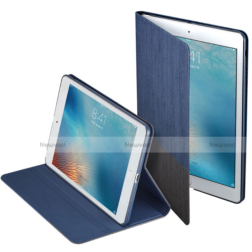 Leather Case Stands Flip Cover L02 for Apple iPad Mini 3 Blue