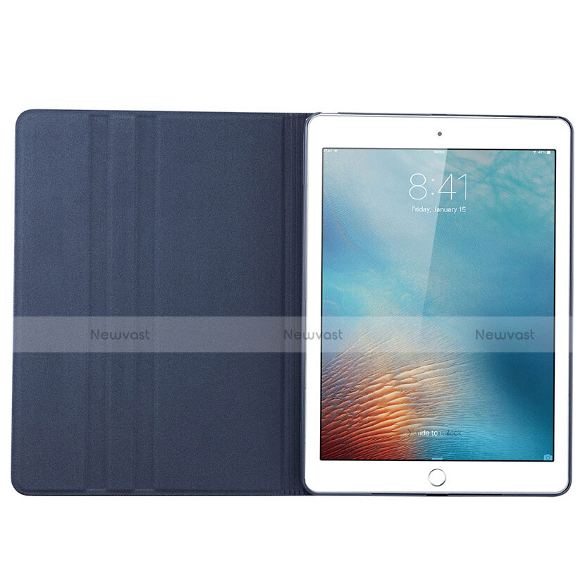 Leather Case Stands Flip Cover L02 for Apple iPad Mini 3 Blue