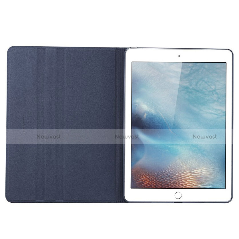 Leather Case Stands Flip Cover L02 for Apple iPad Mini 4 Blue