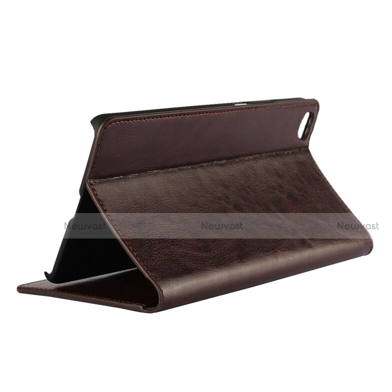 Leather Case Stands Flip Cover L02 for Apple iPhone 6 Brown