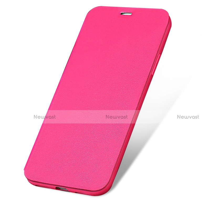 Leather Case Stands Flip Cover L02 for Apple iPhone 7 Plus Hot Pink