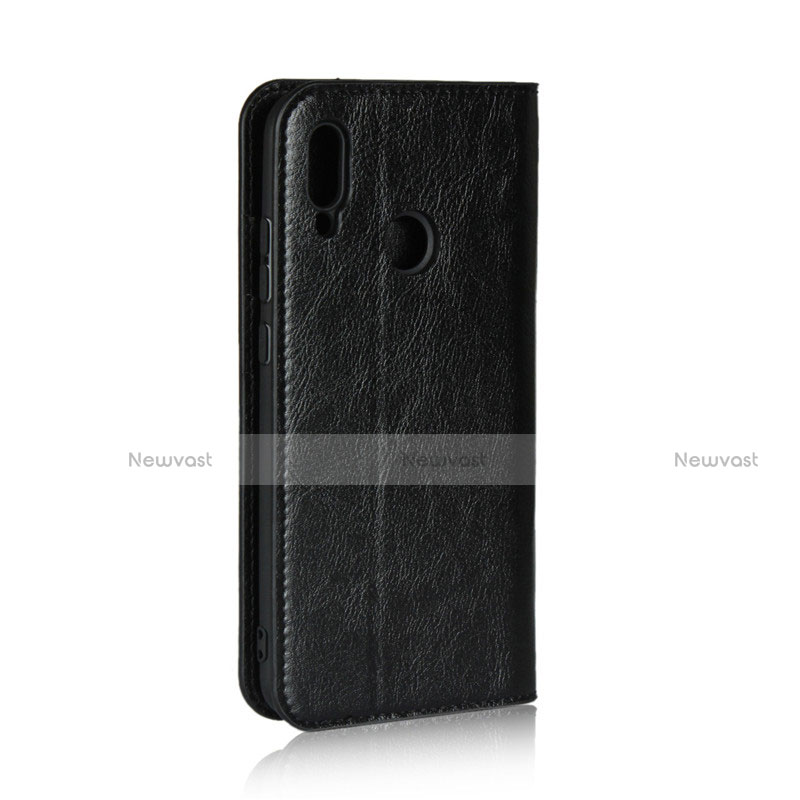 Leather Case Stands Flip Cover L02 for Huawei Honor 10 Lite Black