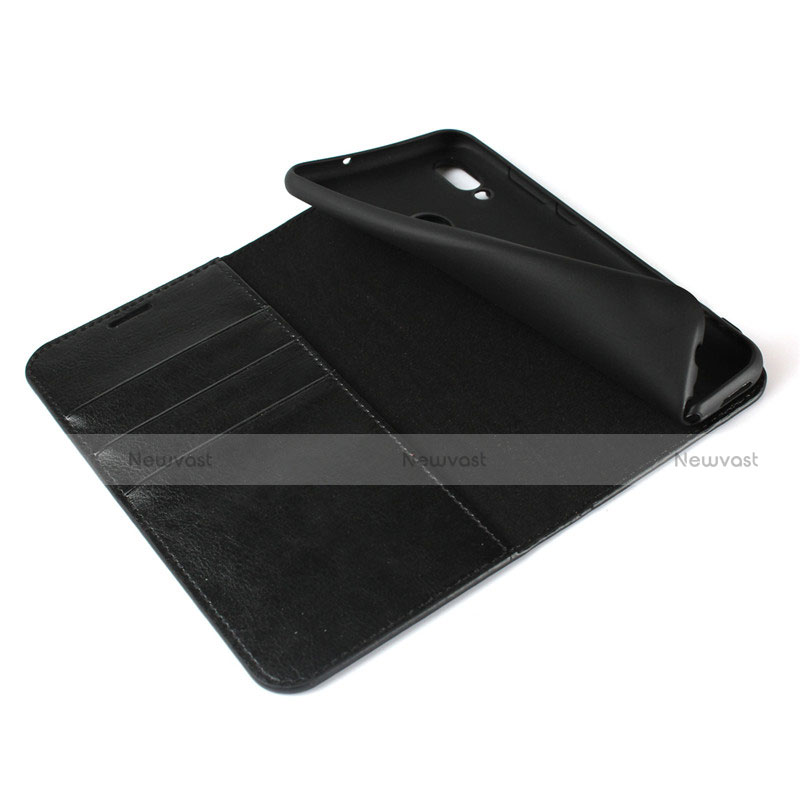 Leather Case Stands Flip Cover L02 for Huawei Honor 10 Lite Black