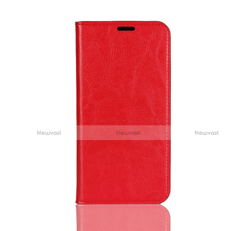 Leather Case Stands Flip Cover L02 for Huawei Honor 10 Lite Red