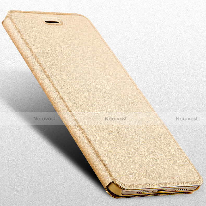 Leather Case Stands Flip Cover L02 for Huawei Honor 6C Pro Gold