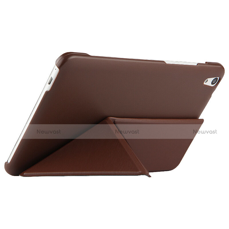 Leather Case Stands Flip Cover L02 for Huawei Honor Pad 2 Brown