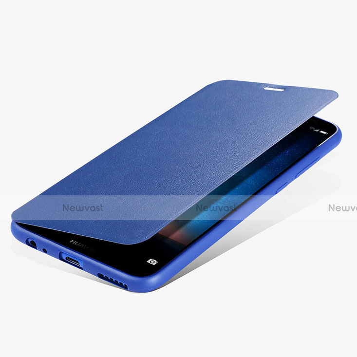 Leather Case Stands Flip Cover L02 for Huawei Maimang 6 Blue