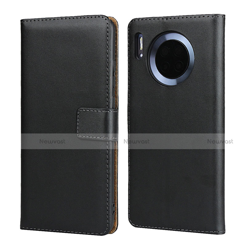 Leather Case Stands Flip Cover L02 for Huawei Mate 30E Pro 5G Black