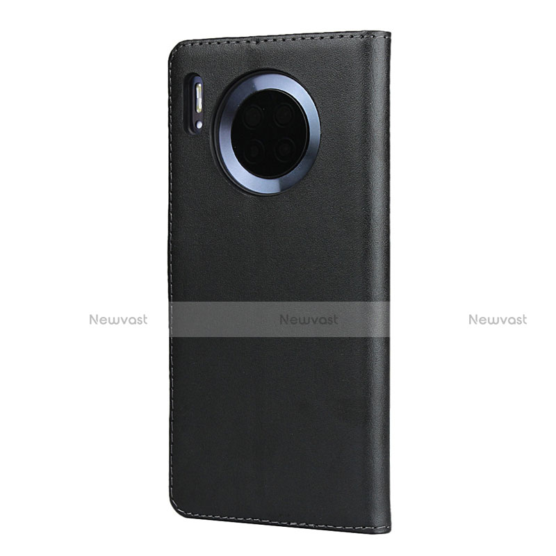 Leather Case Stands Flip Cover L02 for Huawei Mate 30E Pro 5G Black