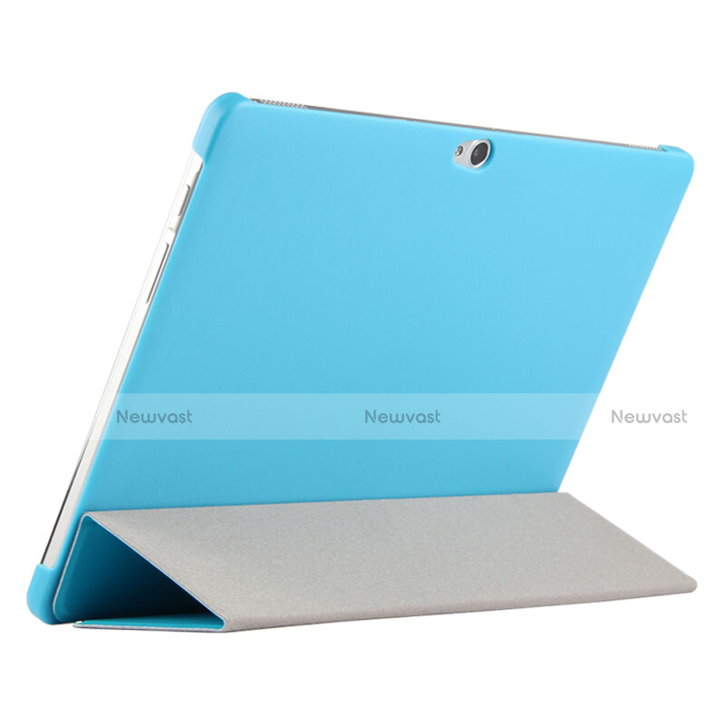 Leather Case Stands Flip Cover L02 for Huawei MediaPad M2 10.0 M2-A01 M2-A01W M2-A01L Sky Blue