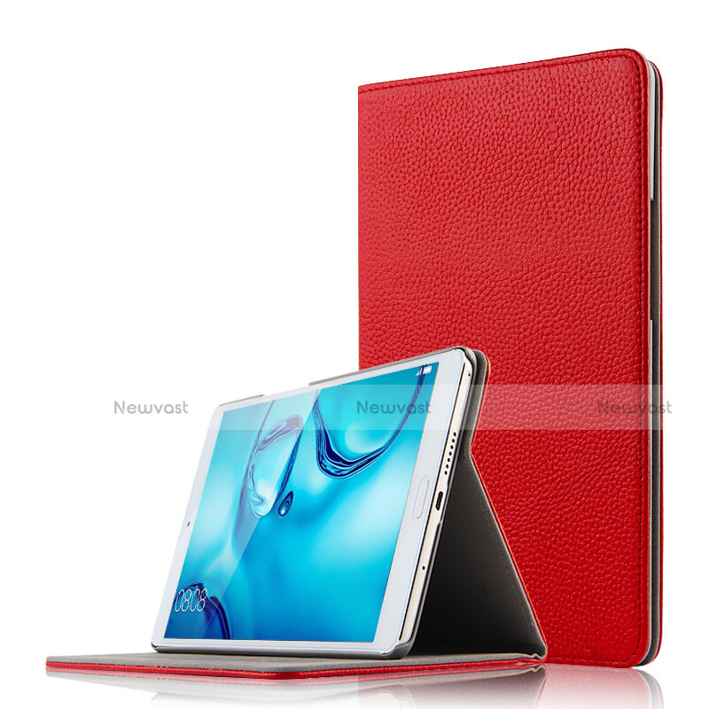 Leather Case Stands Flip Cover L02 for Huawei Mediapad M3 8.4 BTV-DL09 BTV-W09 Red