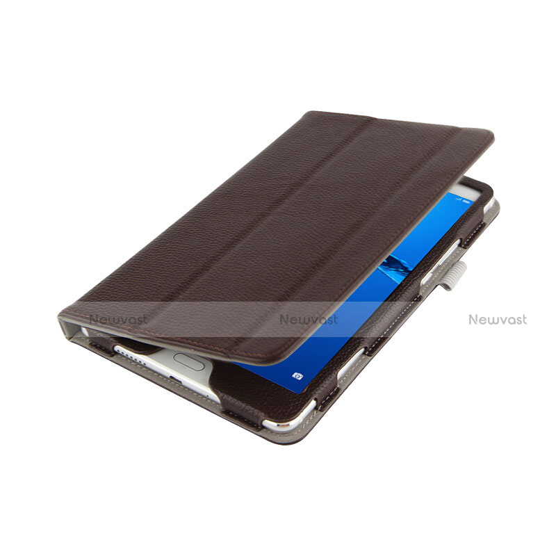 Leather Case Stands Flip Cover L02 for Huawei MediaPad M3 Lite 8.0 CPN-W09 CPN-AL00 Brown