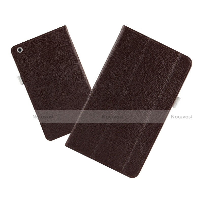 Leather Case Stands Flip Cover L02 for Huawei MediaPad M3 Lite 8.0 CPN-W09 CPN-AL00 Brown