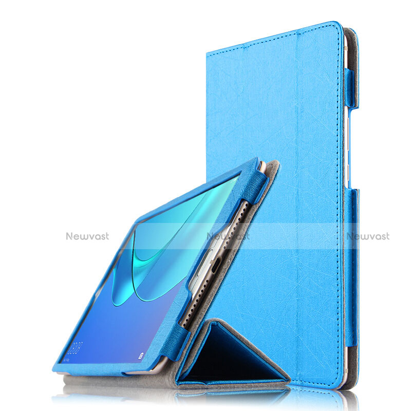 Leather Case Stands Flip Cover L02 for Huawei MediaPad M5 8.4 SHT-AL09 SHT-W09 Blue