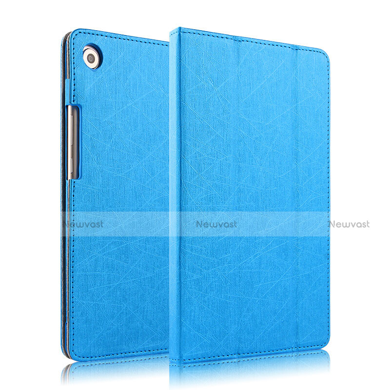 Leather Case Stands Flip Cover L02 for Huawei MediaPad M5 8.4 SHT-AL09 SHT-W09 Blue