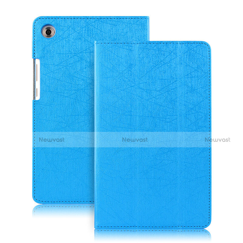 Leather Case Stands Flip Cover L02 for Huawei MediaPad M5 8.4 SHT-AL09 SHT-W09 Blue