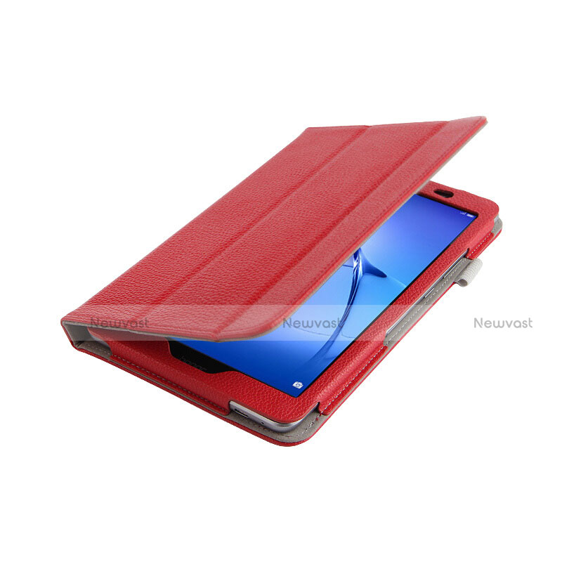 Leather Case Stands Flip Cover L02 for Huawei MediaPad T3 8.0 KOB-W09 KOB-L09 Red