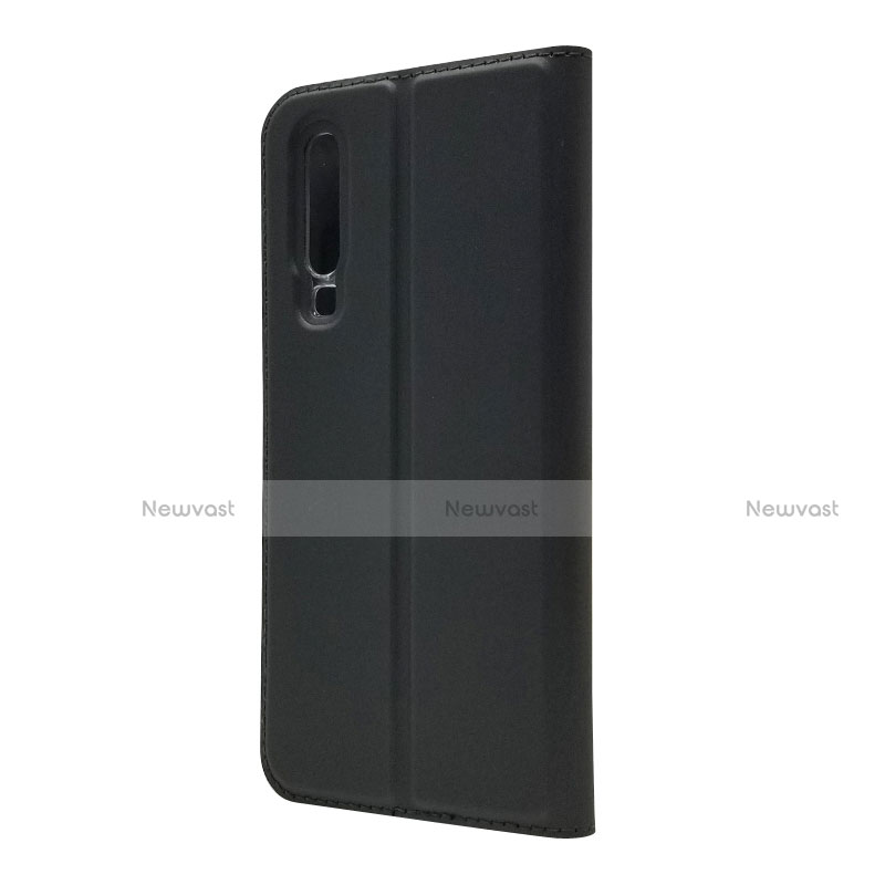 Leather Case Stands Flip Cover L02 for Huawei P30 Black