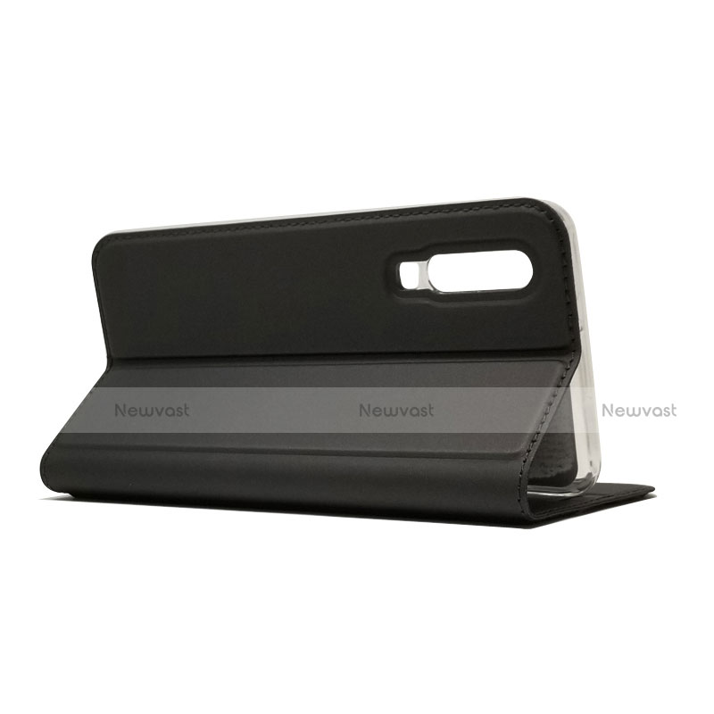 Leather Case Stands Flip Cover L02 for Huawei P30 Black