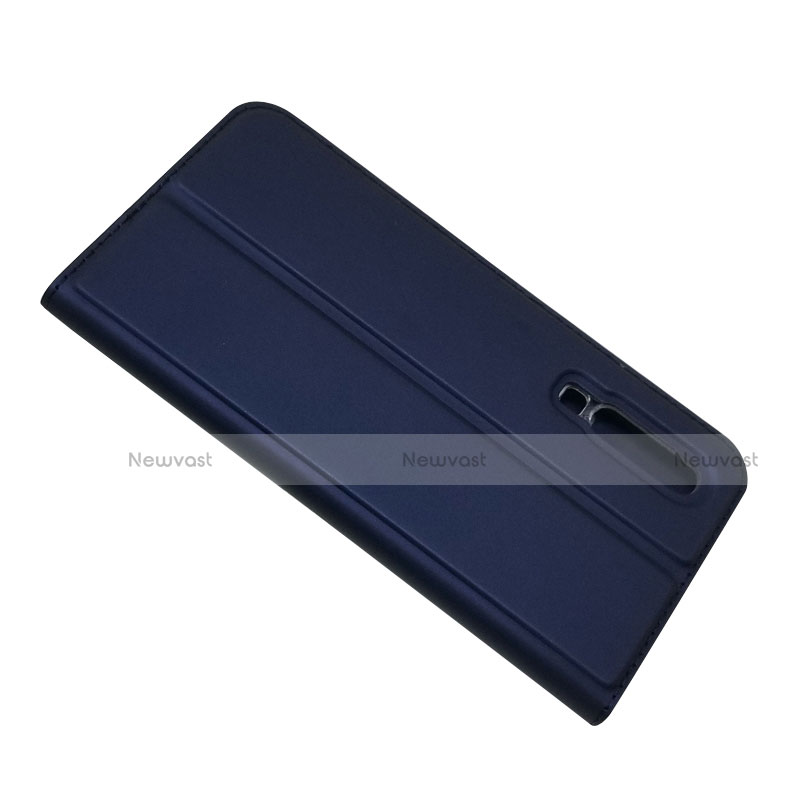 Leather Case Stands Flip Cover L02 for Huawei P30 Blue