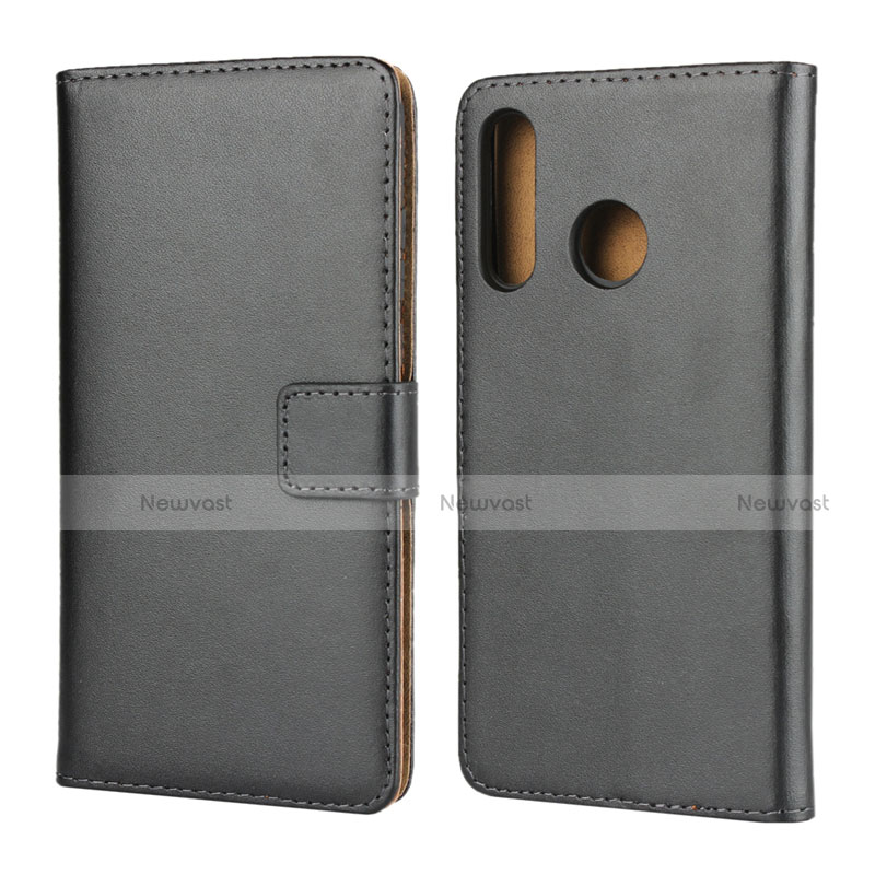 Leather Case Stands Flip Cover L02 for Huawei P30 Lite XL Black