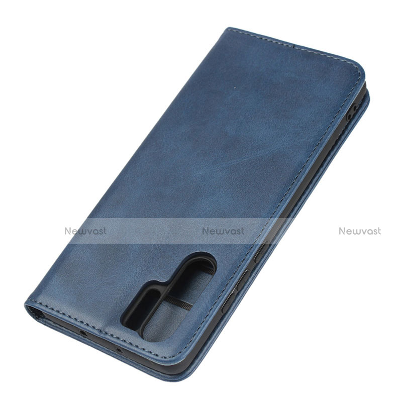 Leather Case Stands Flip Cover L02 for Huawei P30 Pro Blue