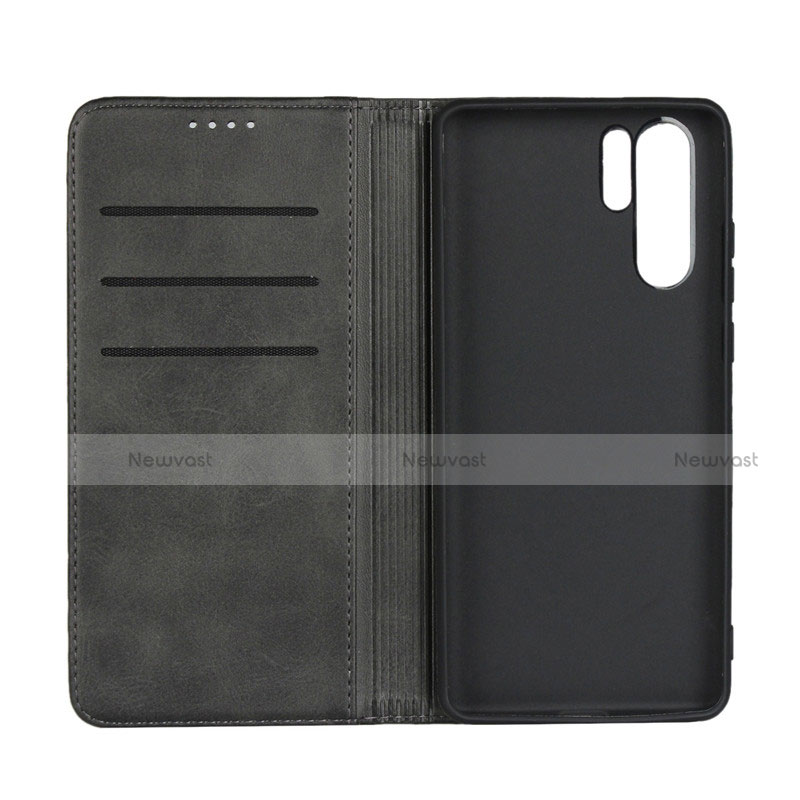 Leather Case Stands Flip Cover L02 for Huawei P30 Pro New Edition Black