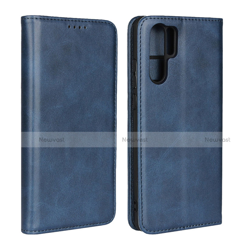 Leather Case Stands Flip Cover L02 for Huawei P30 Pro New Edition Blue