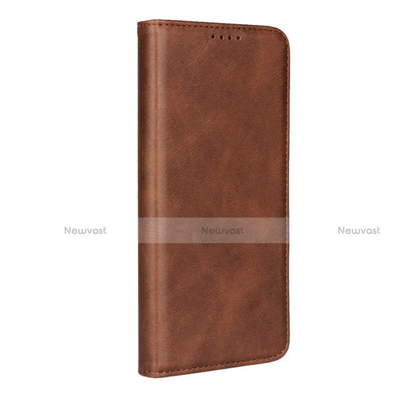 Leather Case Stands Flip Cover L02 for Huawei P30 Pro New Edition Brown