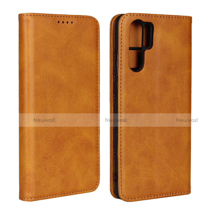 Leather Case Stands Flip Cover L02 for Huawei P30 Pro New Edition Orange