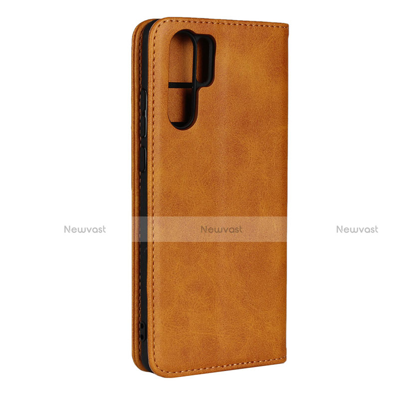 Leather Case Stands Flip Cover L02 for Huawei P30 Pro New Edition Orange